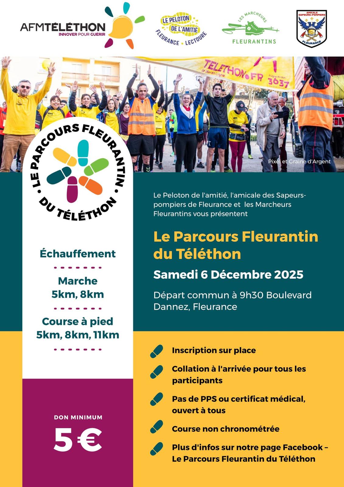 affiche Téléthon de Fleurance